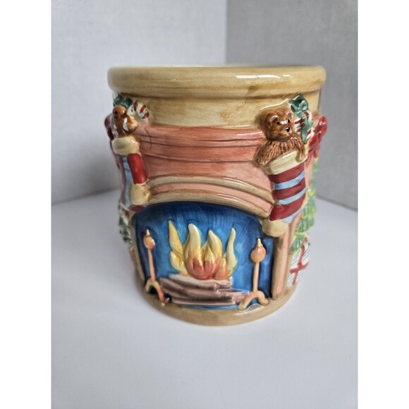 Susan Winget Mug Christmas Certified International 3D Ceramic Tree Fireplace Cup - Picture 4 of 16